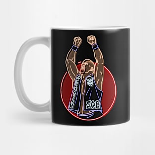 stone cold sob neon bg Mug